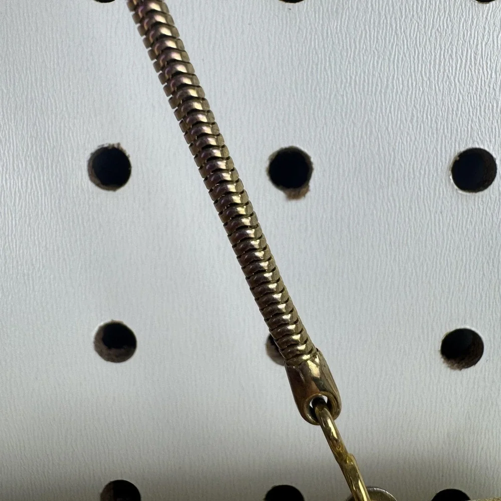 Vintage Ande Clutch Bag Womens Small Gold‎ Satin Rhinestone Formal Evening